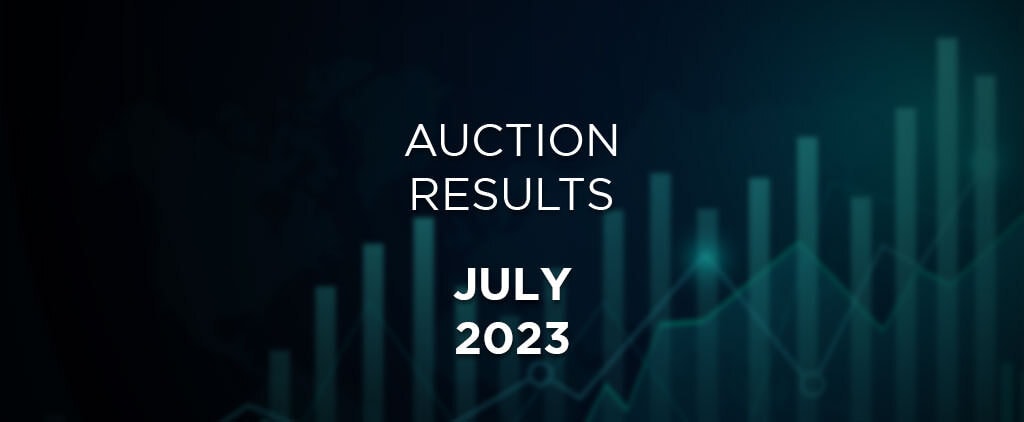 July 2023 auction results header
